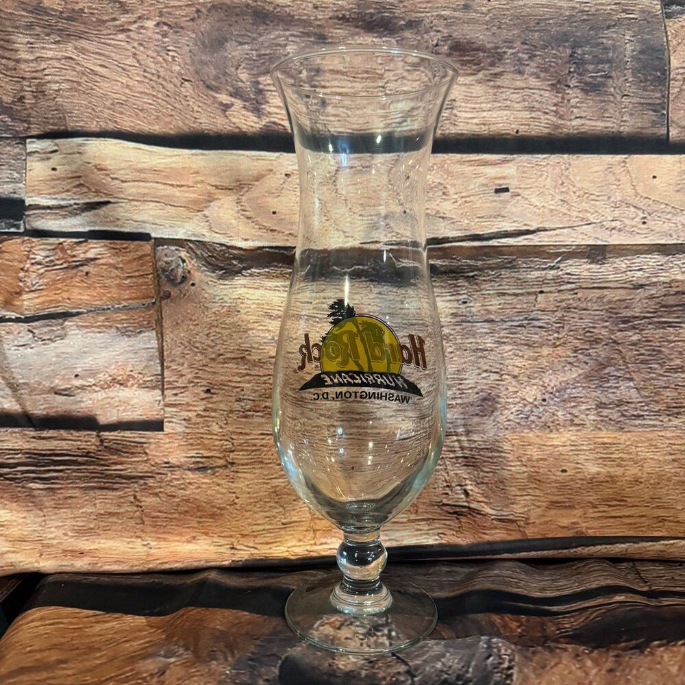 Hard Rock Hurricane Glass Washington D.C. Clear Stemmed Barware - Picture 4 of 9
